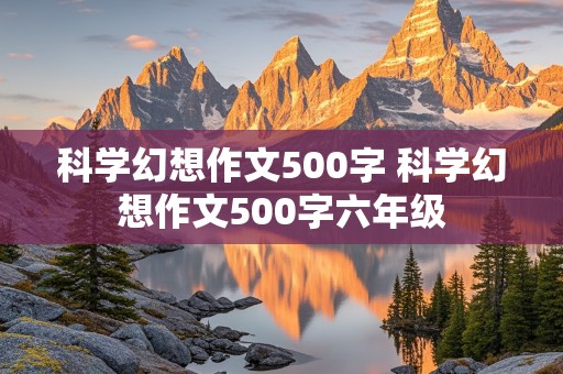 科学幻想作文500字 科学幻想作文500字六年级