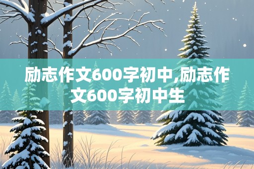 励志作文600字初中,励志作文600字初中生