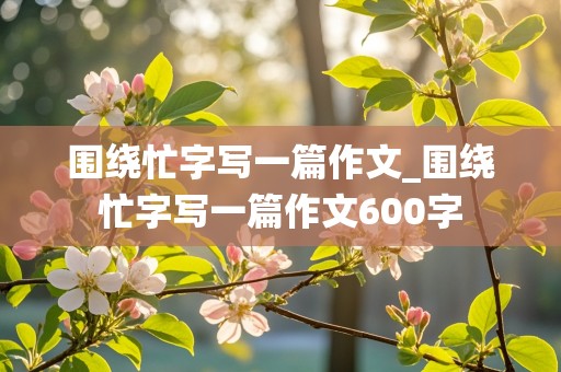 围绕忙字写一篇作文_围绕忙字写一篇作文600字