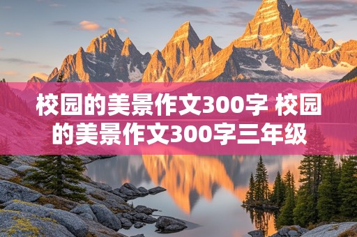 校园的美景作文300字 校园的美景作文300字三年级