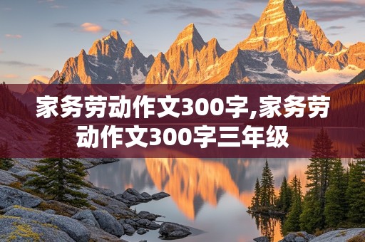 家务劳动作文300字,家务劳动作文300字三年级