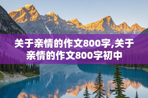 关于亲情的作文800字,关于亲情的作文800字初中