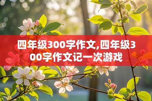 四年级300字作文,四年级300字作文记一次游戏