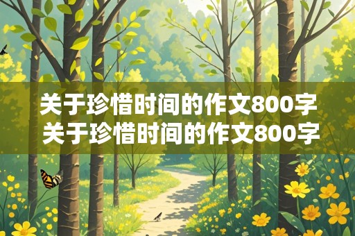 关于珍惜时间的作文800字 关于珍惜时间的作文800字优秀作文