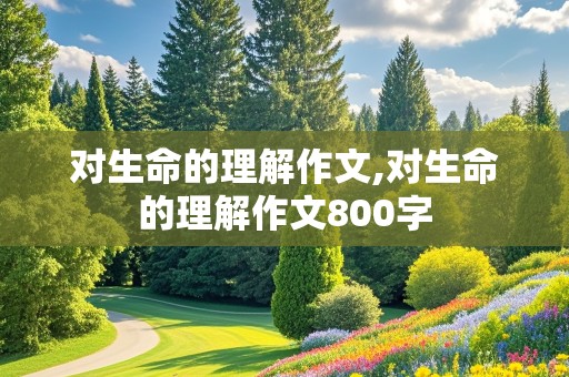 对生命的理解作文,对生命的理解作文800字