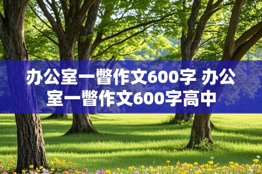 办公室一瞥作文600字 办公室一瞥作文600字高中