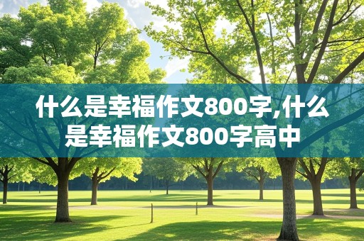 什么是幸福作文800字,什么是幸福作文800字高中