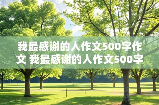 我最感谢的人作文500字作文 我最感谢的人作文500字作文怎么写