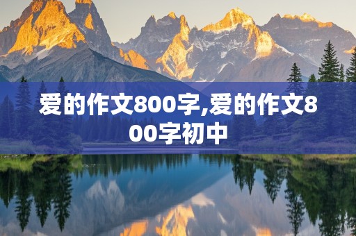 爱的作文800字,爱的作文800字初中