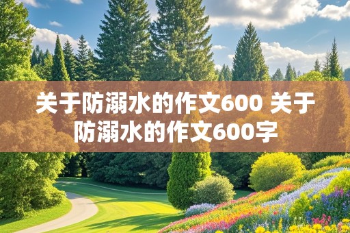 关于防溺水的作文600 关于防溺水的作文600字