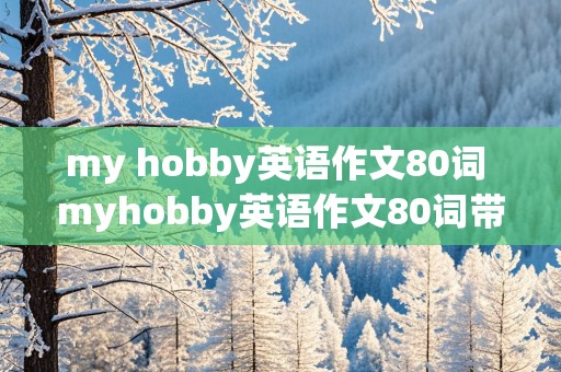 my hobby英语作文80词 myhobby英语作文80词带翻译