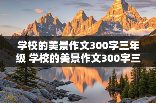 学校的美景作文300字三年级 学校的美景作文300字三年级一处景色