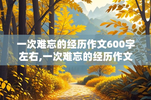 一次难忘的经历作文600字左右,一次难忘的经历作文600字左右月考