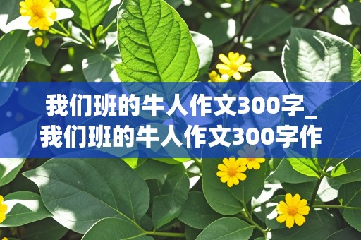 我们班的牛人作文300字_我们班的牛人作文300字作文