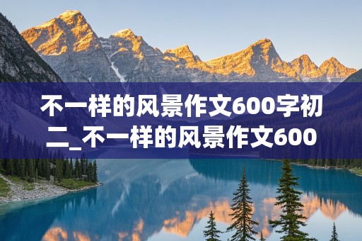 不一样的风景作文600字初二_不一样的风景作文600字初二下册