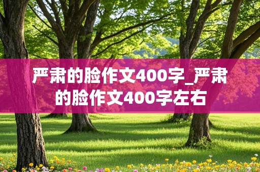 严肃的脸作文400字_严肃的脸作文400字左右