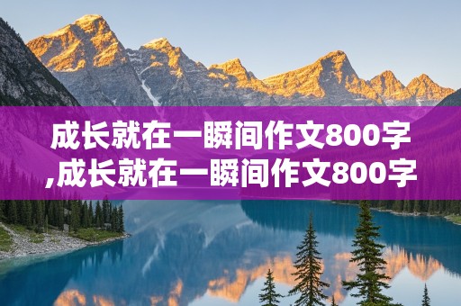 成长就在一瞬间作文800字,成长就在一瞬间作文800字记叙文