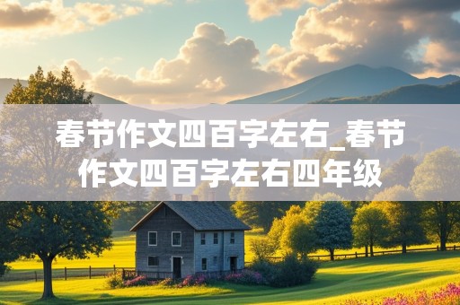 春节作文四百字左右_春节作文四百字左右四年级