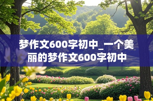 梦作文600字初中_一个美丽的梦作文600字初中