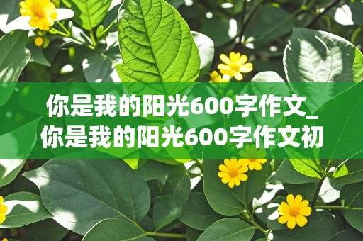 你是我的阳光600字作文_你是我的阳光600字作文初一