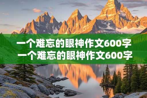 一个难忘的眼神作文600字 一个难忘的眼神作文600字初中