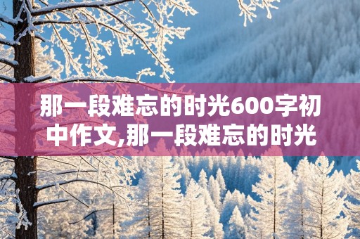 那一段难忘的时光600字初中作文,那一段难忘的时光600字初中作文怎么写