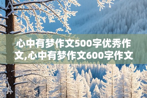 心中有梦作文500字优秀作文,心中有梦作文600字作文