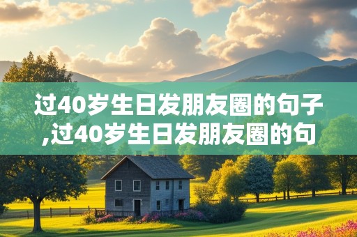 过40岁生日发朋友圈的句子,过40岁生日发朋友圈的句子图片