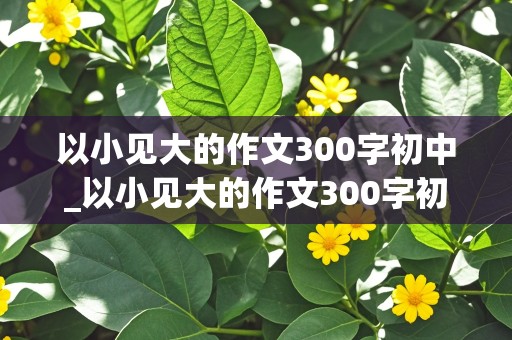 以小见大的作文300字初中_以小见大的作文300字初中自拟题目