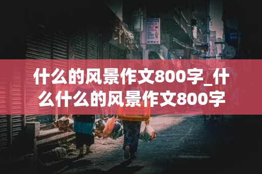 什么的风景作文800字_什么什么的风景作文800字