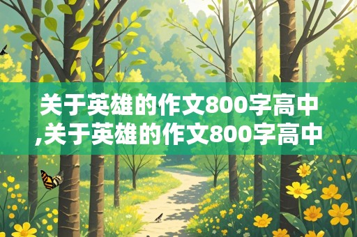 关于英雄的作文800字高中,关于英雄的作文800字高中议论文