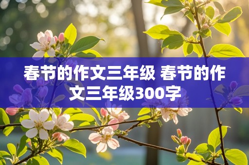 春节的作文三年级 春节的作文三年级300字