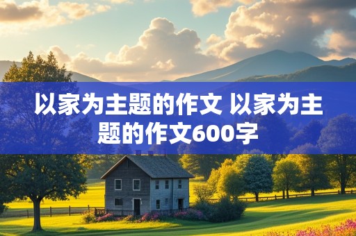 以家为主题的作文 以家为主题的作文600字