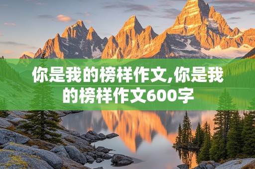 你是我的榜样作文,你是我的榜样作文600字