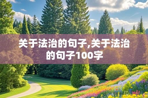 关于法治的句子,关于法治的句子100字