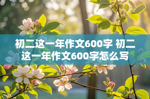 初二这一年作文600字 初二这一年作文600字怎么写