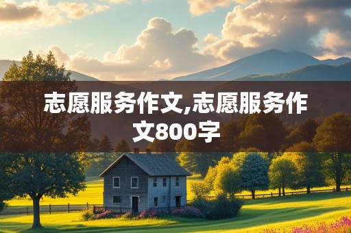 志愿服务作文,志愿服务作文800字