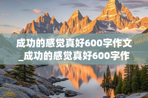 成功的感觉真好600字作文_成功的感觉真好600字作文初中