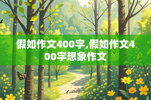 假如作文400字,假如作文400字想象作文