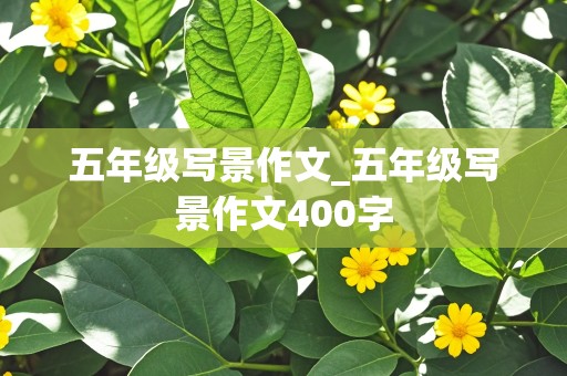 五年级写景作文_五年级写景作文400字