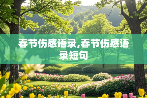 春节伤感语录,春节伤感语录短句