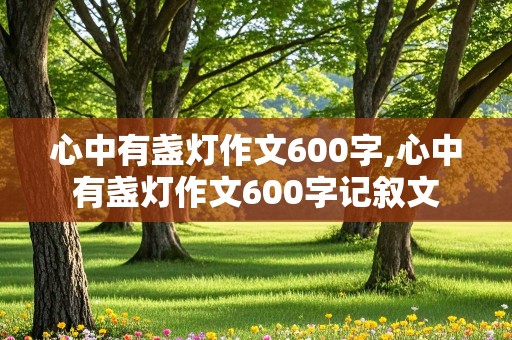 心中有盏灯作文600字,心中有盏灯作文600字记叙文