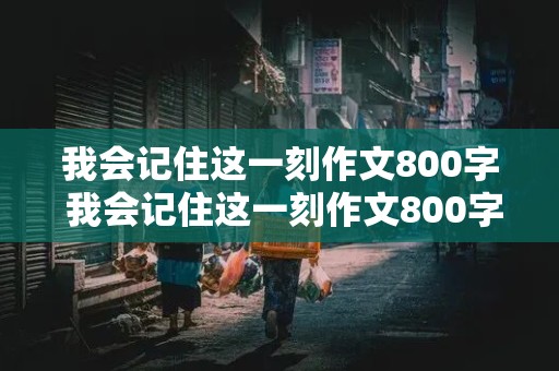 我会记住这一刻作文800字 我会记住这一刻作文800字初中