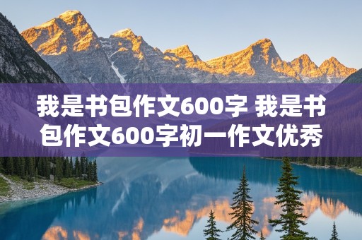 我是书包作文600字 我是书包作文600字初一作文优秀作文