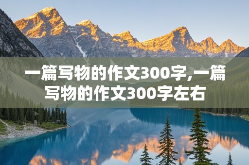 一篇写物的作文300字,一篇写物的作文300字左右