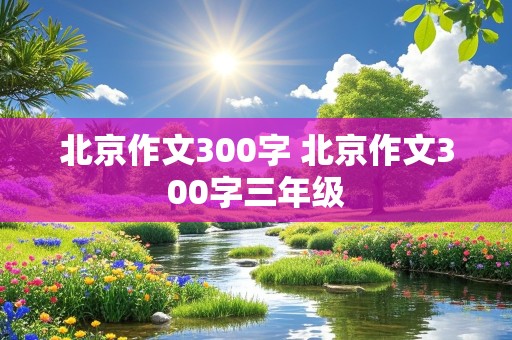 北京作文300字 北京作文300字三年级