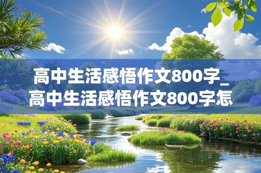 高中生活感悟作文800字_高中生活感悟作文800字怎么写