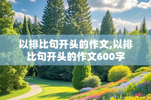 以排比句开头的作文,以排比句开头的作文600字