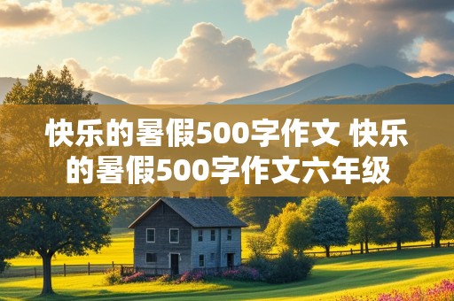 快乐的暑假500字作文 快乐的暑假500字作文六年级