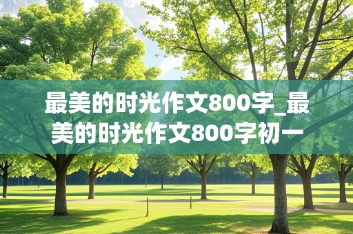 最美的时光作文800字_最美的时光作文800字初一